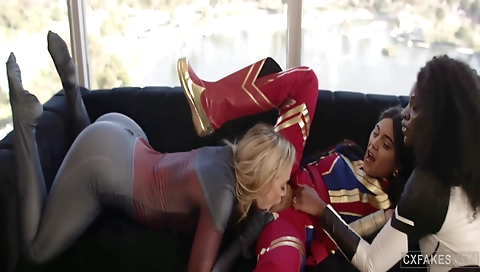 Sexy young girl with a big cock