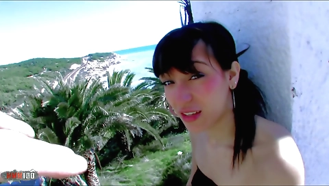 Horny slut takes a hard dick