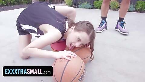 She's first time with a huge boobs