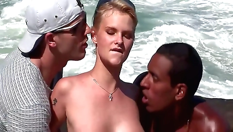 Blonde milf gets fucked by black dick